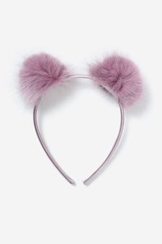 Fluffy Pom Pom Headband | Topshop Cute Notebooks For School, Diy Headband Holder, Hello Kitty Appliances, Pom Pom Headband, Cat Headband, Cat Ears Headband, Ear Hair, Headband Holder, Accessories Display