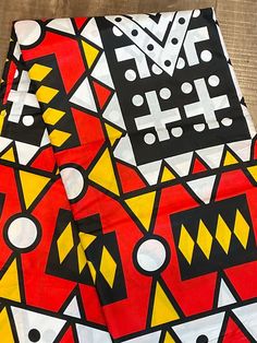 This African Fabric is high quality African print made from 100% cotton and it's 45 inches wide. It is used for making African Clothing, African quilts, & For Home decoration. FYI: Print is Double sided. The listing is for 1, 6 yards and Headwrap Each piece of fabric measures:  36in by 45in for 1 yard 216in by 45in for 6 yards 70in by 22in for Head wrap If you purchase more than one yard, you will receive one continuous piece. *If you require more than what I have listed, feel free to send me em Red African Fabric, African Fabric For Sale Yards, Red Ankara Fabric With Traditional Patterns, Black Ankara Fabric With Colorful Pattern, Colorful Patterned Red Ankara Fabric, Clean And Press, African Quilts, Ankara Fabric, African Print Fabric