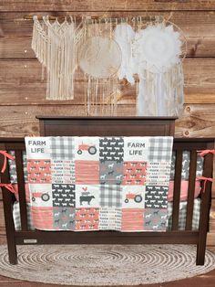 Custom Girl Crib Bedding - Farm Life and Tractor Farm Baby Bedding Collection - DBC Baby Bedding Co John Deere Nursery, Farm Theme Nursery, Barnyard Nursery, Girl Crib Bedding, Crib Bedding Girl, Farm Nursery, Girl Cribs, Farm Baby, Mini Crib