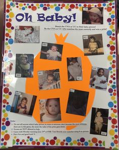 a poster with pictures of babies on it