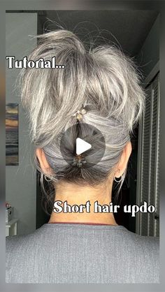 Hair Updo Styles, Hair Upstyles, Updo Styles, Easy Hair Updos, Hairdos For Short Hair, Peinados Fáciles Para Cabello Corto