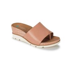 Manufacturer: Baretraps Size Origin: US Style Type: Wedge Sandals Collection: Baretraps Closure: Material: Man Made Fabric Type: Faux Leather Sku: BH5885743 Size: 8.  Color: Brown.  Gender: female.  Age Group: adult. Slip On Wedge Sandals, Soft Pink Color, Better Posture, Platform Wedges, Leather Slip Ons, Boys Shoes, Sandal Espadrille, Slide Sandals, Girls Shopping