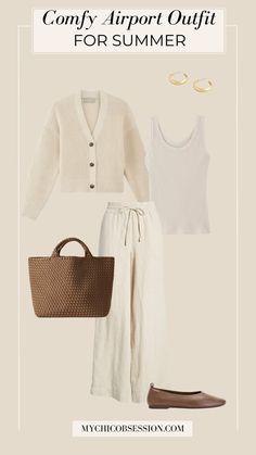 Comfy Airport Outfits to Elevate Your Summer Travel Wardrobe - MY CHIC OBSESSION Comfy Weekend Outfit Summer, Steakhouse Dinner Outfit Summer, Outfit Traveling, Egypt Holiday, Summer Weekend Outfit, Weekend Clothing, Comfy Airport Outfit, Airport Outfit Summer