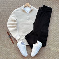 Qual combinação você gostou mais? New Money Style Men, Men’s Minimalist Wardrobe, Simple Winter Outfits Men, Cozy Men Outfit, Thanksgiving Outfits Men, Manly Outfit, Old Men Style, Mens Clothing Styles Winter, Men’s Clothing Styles