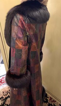 nning Elegant Patchwork Outerwear For Fall, Designer Multicolor Outerwear For Fall, Designer Multicolor Fall Outerwear, Patchwork Aesthetic, Patchwork Coat, Black Fox, Fall And Winter, Snake Skin, Size Clothing