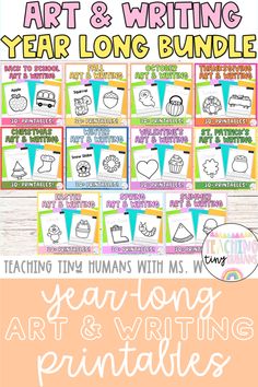 the art and writing year long bundle for kids to use in their homeschool