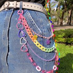 Get this colorful kidcore rainbow resin waist keychain to add a pop of color to your everyday look! this keychain is lightweight and perfect for attaching to your bag or belt loop. Edit Filters, Rainbow Pants, Keychain Men, Foodie Filter, Pants Chain, Resin Chain, Polar Codes, Pant Chains, Flower Pants