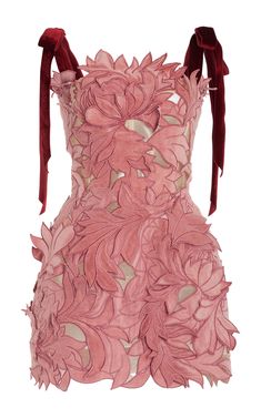 Bow-Detailed Lace Mini Dress By Oscar De La Renta | Moda Operandi 2024 Collection, Lace Mini Dress, Fancy Dresses, Moda Operandi, Pretty Dresses, Classy Outfits, Fashion Inspo Outfits, Designer Fashion, Beautiful Dresses