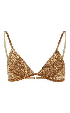 Click product to zoom Moda Operandi Top, Hawaii Swimsuit, Coco Fashion, Look Boho Chic, Lingerie Inspiration, Top Moda, Beaded Top, Gold Fashion, Lingerie Sleepwear