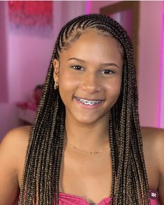 Braids For Round Faces Black Women, Corn Row Braids Black Women, Black Women Hairstyles Braids, Long Hair With Curtain Bangs, Women Hairstyles Braids, Crown Nails, Box Braids Styles, Bangs Styles, Hairstyles For Black Women Cornrows