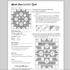 the quilt pattern is shown with instructions for how to make an origami quilt