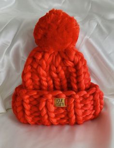 Super chunky beanie hat with pom pom Extra soft and extra warm 100% merino wool. 23 microns merino wool Very pleasant for touch. Light and hypoallergenic. You can chose a color by yourself, be in touch It's Tomato color on photo Also, you can choose any color from our pallete ( look at last photo) and write it in comments to your order or message us. ORDER DETAILS Usually it takes 2-5 days for creating a hat WASHING Dry Clean Only Your scarf/hat should be taken to a professional dry cleaner to e Best Winter Hats, Wool Knit Hat, Beanie Pom Pom, Tomato Color, Knit Winter Hat, Red Hat Ladies, Crochet Winter Hats, Chunky Beanie, Chunky Hat