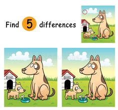 find the differences between dogs and their houses