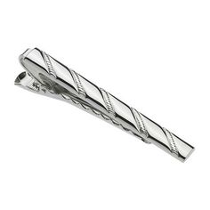 Rhodium-plated tie bar is a great addition to any man's wardrobe.Clip closure2¼ x ¼"Rhodium-plated brassMade in AmericaJewelry Closure: ClipMetal Color: Silver ToneBase Material: 100% BrassCare: Wipe CleanMetal: BrassCountry of Origin: Imported Formal White Gold Jewelry For Father's Day, Silver Suit And Tie Accessories For Formal Occasions, Classic Metal Jewelry For Business, Elegant Silver Suit And Tie Accessories For Formal Events, Elegant Adjustable Silver Suit And Tie Accessories, Modern Silver Suit And Tie Accessories For Business, Adjustable Silver Suit And Tie Accessories For Business, Classic Adjustable Silver Suit And Tie Accessories, Adjustable Silver Suit And Tie Accessories For Black Tie