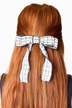 Tracey Bow - White Chic Satin Bow For Spring, Chic Detachable Bow For Summer, Chic Summer Bow, Chic White Bow For Party, White Bow With Tie Back For Spring, Chic White Satin Bow, Chic White Bow With Ribbon, Luxury Hair Accessories, Luxury Hair