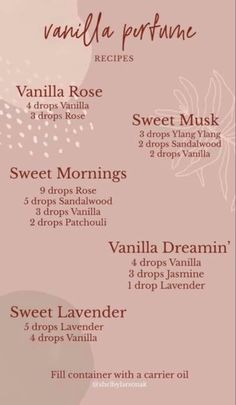 Essential Oil Perfume Blends, Lilin Aroma, Koleksi Parfum, Essential Oil Perfumes Recipes, Homemade Perfume, Săpunuri Handmade, Essential Oil Combinations, Soya Mumu