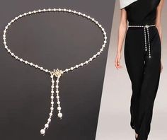 Classic Single Pearl Waist Belt for Women Outfit, Thin Waist Chain for Dress, Silver Bridal Belt, Gold Belly Chain, Gift for Wife, Mom Material: 8mm and 4mm Imitation Pearl, and 3mm Stainless Steel beads (not low quality alloy, brass), the stainless steel  is hypoallergic for sensitive skin. The materials are waterproof, no color change, and tarnish resistance.  Clasp: Snowflake (default) or Feather per request. The clasp is copper base and rhinestone, which are heavy plated in gold or silver color to last longer.  Adjustable: Yes *Pearl Color: White, Cream *Metal Color: Silver, Gold.  **How to order: 1) Please choose your finish from drop-down menu 2) Please select your chain size. The chain is adjustable.  Measured from end to end included clasp and pearl pendant.   XS- up to 32" S-up to Pearl Waist Belt, Single Pearl, Belt Gold, Dress Silver, Belt For Women, Elegant Bags, Bridal Belt, Belly Chain, Waist Chain