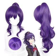 Category:Synthetic Wig; Gender:Women's; Wig Type:Cosplay Wig; Occasion:Cosplay Costumes,Party  Evening,Vacation,Party / Evening,Daily Wear; Age Group:Adults; Characters:Asahina Mafuyu; Cosplay Works:Project Sekai; Color Shade:Purple; Hair Material:Synthetic Hair; Cap Construction:Machine Made; Texture:Straight; Length:Long; Features:Fluffy,Comfortable,Fashion,Party,Soft; Heat Resistant:Yes; Listing Date:07/20/2023; Cap Circumference:; Front to Back:; Nape of Neck:; Side to Side Across Forehead:; Mafuyu Cosplay Project Sekai, Mafuyu Asahina Cosplay, Mafuyu Cosplay, Project Sekai Cosplay, Purple Ponytail, Ponytail Wavy, Cosplay Supplies, Asahina Mafuyu, Hairstyles Wigs