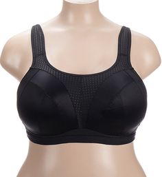 Get active in this smartly designed and constructed woven fabric sports bra that offers bounce control and supportive fit without wires. This sports bra delivers complete support yet is extremely lightweight. Wireless, non-stretch multipart cup has angled and vertical seams for support and is unlined (unpadded). Support panels are integrated into sides of cups, and work with top cup panels to hold breasts in place. Breathable, woven insets at front top, center and sides have a reflective monochr Underwire Sports Bra With Light Support, Padded Sports Bra For Light Sports, Underwire Sports Bra With Medium Bust Support, Medium Support Padded Sports Bra For Running, Padded Medium Support Running Sports Bra, Functional Activewear With Removable Bra Pads For Sports, Functional Full Coverage Sports Bra With Medium Bust Support, Functional Full Coverage Sports Bra With Light Support, Breathable Full Coverage Sports Bra