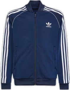 Blue Hooded Outerwear With Three Stripes, Blue Three Stripes Track Jacket For Fall, Blue Cotton Outerwear For School, Blue Spring Outerwear For School, Spring Blue Outerwear For School, Adidas Originals Jacket, Adidas Adicolor, Track Jacket, Track Jackets