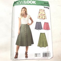 a woman's skirt and top sewing pattern