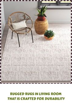 rugs in living room that is crafted for durability