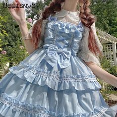 Japanese Soft Girl Vintage Lolita Dress JSK Princess Tierred Sleeveless Women Dress Summer Kawaii Girl Vintage, Lolita Dress, Soft Girl, Dress Summer, Women Dress, Summer Dresses For Women, Cute Dresses, Womens Dresses, Lace