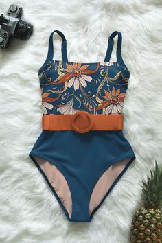 This deep blue with orange accents crank sexy & sweet up a notch. Designed with a brush stroke like floral print, Lailani is so classy & striking. This collection highlights rich color & intricate flower detailing. Classy Swimsuit, Classy Swimwear, Shoulder Bones, One Piece Bathing Suits, Orange Accents, Style Mistakes, Steel Blue, Deep Blue