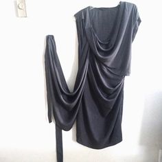 Nwot Alexander Wang Dress Draped Asymmetrical Convertible Faux Wrap Gray Sz.2 Charcoal Grey Cowl Neck. Can Be Wrapped In Different Ways. 100% Triacetate Pit To Pit 20" Waist Flat 20" Hip Flat 20" Length: 40"(Front) 29" (Back) Draped Asymmetrical Evening Dress For Fall, Elegant Draped Asymmetrical Fall Dress, Elegant Asymmetrical Draped Dress For Fall, Elegant Draped Asymmetrical Dress For Fall, Fitted Wrap Mini Dress For Evening, Chic Asymmetrical Draped Dress, Party Faux Wrap Draped Dress, Fitted Asymmetrical Draped Dress For Fall, Fitted Draped Asymmetrical Dress For Fall