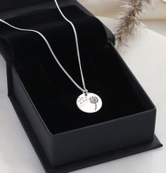 "Discover the magic of our Dandelion Necklace for Women. Handcrafted with sterling silver, this necklace is more than just a piece of jewellery - it's a symbol of resilience and a perfect gift for your best friend. Personalise it for a unique touch! Make all your dreams and wishes come true! ✦Crafted from high-quality 925 Sterling Silver ✦Offers chain lengths of 16 inches (40 cm) and 18 inches (45 cm) for perfect fit ✦Features a delicately designed pendant with a measurement of 1.4 cm ✦Each piec Spiritual Sterling Silver Necklace Gift, Spiritual Sterling Silver Necklace Ideal For Gifting, Spiritual Sterling Silver Necklace, Sterling Silver Birth Flower Jewelry For Birthday, Adjustable Sterling Silver Necklace For Birthday Gift, Silver Birth Flower Charm Necklace In Sterling Silver, Silver Sterling Birth Flower Charm Necklace, Dainty Sterling Silver Charm Necklace Gift, Dainty Sterling Silver Charm Necklace For Gift-giving