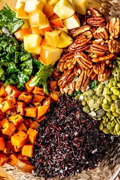 a bowl filled with different types of food