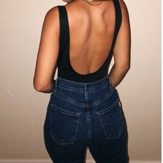 Brand New! Low Back And Scoop Front, This Backless Bodysuit Is High Cut With A Seamless Enclosure. Great Quality! Boutique. Bust: S 32” M 34” L 35” Xl 36” Low Back Bodysuit Outfit, Low Back Bodysuit, Black Backless Bodysuit, Backless Shirt Outfit, Low Back Shirt, Bodysuit Jeans, Open Back Bodysuit, Pin Interest, Backless Shirt