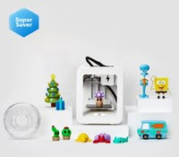 an assortment of toys including a 3d printer