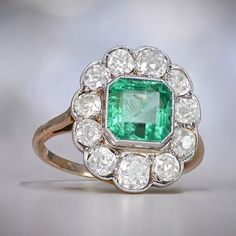 Art Deco Asscher Cut Emerald Lab Created Diamond Wedding Yellow Gold Filled Ring | eBay Country Wedding Gifts, Estate Diamond Jewelry, Lab Created Diamond Rings, Asscher Cut, Art Deco Ring, Green Emerald, Brass Jewelry, Art Deco Style, Lab Created Diamonds