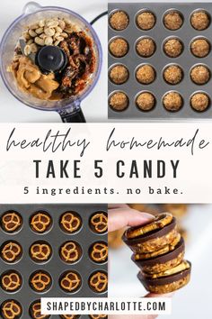 healthy homemade take - 5 candy recipe with pretzels and cookies