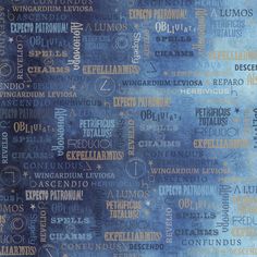 an abstract blue and gold background with words written in different languages, including the word's names