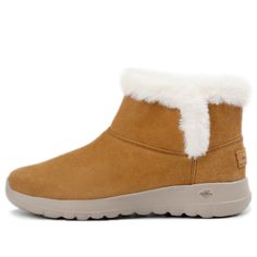 (WMNS) Skechers On-The-Go Joy Snow Boots Brown 15501-CSNT (SNKR/Retro/Women's) Retro Women, Boots Brown, Brown Boots, Snow Boots, Boots, White