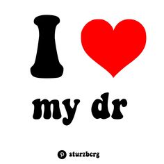 the words i love my dr s / o are shown in black and red on a white background