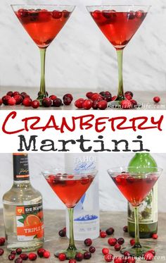 cranberry martini is an easy and delicious holiday cocktail