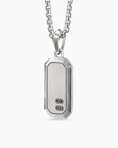 Deco Amulet in Sterling Silver with Black Onyx David Yurman Pendant, David Yurman Mens, Mens Chain, Holiday Lookbook, Mens Silver Jewelry, Fawn Colour, Mens Chain Necklace, City Architecture, Men Jewelry