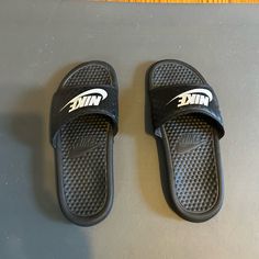 Brand New Slides In Women’s Size 7. Coming From A Smoke And Pet Free Home. Black Slip-on Sneakers For Leisure, Nike Casual Slides With Cushioned Footbed, Nike Casual Slides For Streetwear, Casual Low-top Non-slip Slides, Casual Non-slip Low-top Slides, Casual Slip-resistant Low-top Slides, Nike Casual Low-top Slides, Black Casual Slide Sneakers, Casual Black Slip-resistant Slides