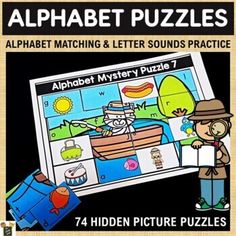 an alphabet matching and letter sounds practice for kids