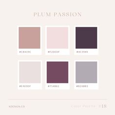 the color palette for plum passion