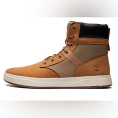 New With Box. Brown High-top Timberland Sneakers, Casual Brown Timberland Sneakers, Brown Timberland Sneakers With Round Toe, Timberland Brown Round Toe Sneakers, Timberlands Shoes, Timberland Shoes, Timberland Mens, Mens Shoes Sneakers, Wheat