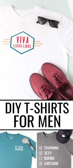 diy t - shirts for men with text overlay that reads diy t - shirts for men