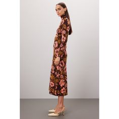 Multicolor floral knit (43% Rayon, 35% Recycled Polyester, 22% Nylon). Sweater sheath. Long sleeves. Mock neck. Pull on. 50" from shoulder to hemline. Imported. Fitted Floral Print Dress For Fall, Fall Floral Print Knee-length Midi Dress, Knee-length Floral Print Midi Dress For Fall, Fitted Floral Print Dress With High Neck, Fitted High Neck Dress With Floral Print, Fall Floral Print Midi Length Dress, Brown Floral Print Midi Dress For Fall, Fitted Floral Print Midi Dress For Fall, Floral Print Stretch Long Sleeve Midi Dress