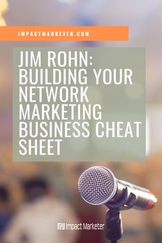 a microphone with the words, i'm robin building your network marketing sheet