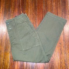 Closed Khaki Pants, Size 27 & 26 Brand New Without Tags!! Front Pockets, Back Flap Pockets Green Bottoms With Welt Pockets For Fall, High Waist Green Bottoms With Patch Pockets, Green High Waist Bottoms With Patch Pockets, High Waist Green Bottoms With Welt Pockets, Green High-waisted Bottoms With Welt Pockets, Green Utility Bottoms With Welt Pockets, High Waist Green Pants With Welt Pockets, Green High Waist Pants With Welt Pockets, High-waist Green Pants With Welt Pockets