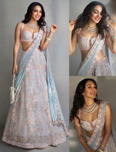 Samantha Akkineni, Rashi Khanna, Indian Bridesmaid Dresses, Latest Bridal Lehenga, Pastel Color Palette, Indian Wedding Outfit, Pooja Hegde, Rashmika Mandanna