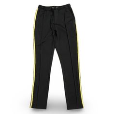 Size: 4 Brand: Misguided Condition: Nwot Missguided Jumpsuit Black, Stripe Pants, Black Joggers, Yellow Stripes, Pants Color, Striped Pants, Black N Yellow, Pant Jumpsuit, Pants For Women